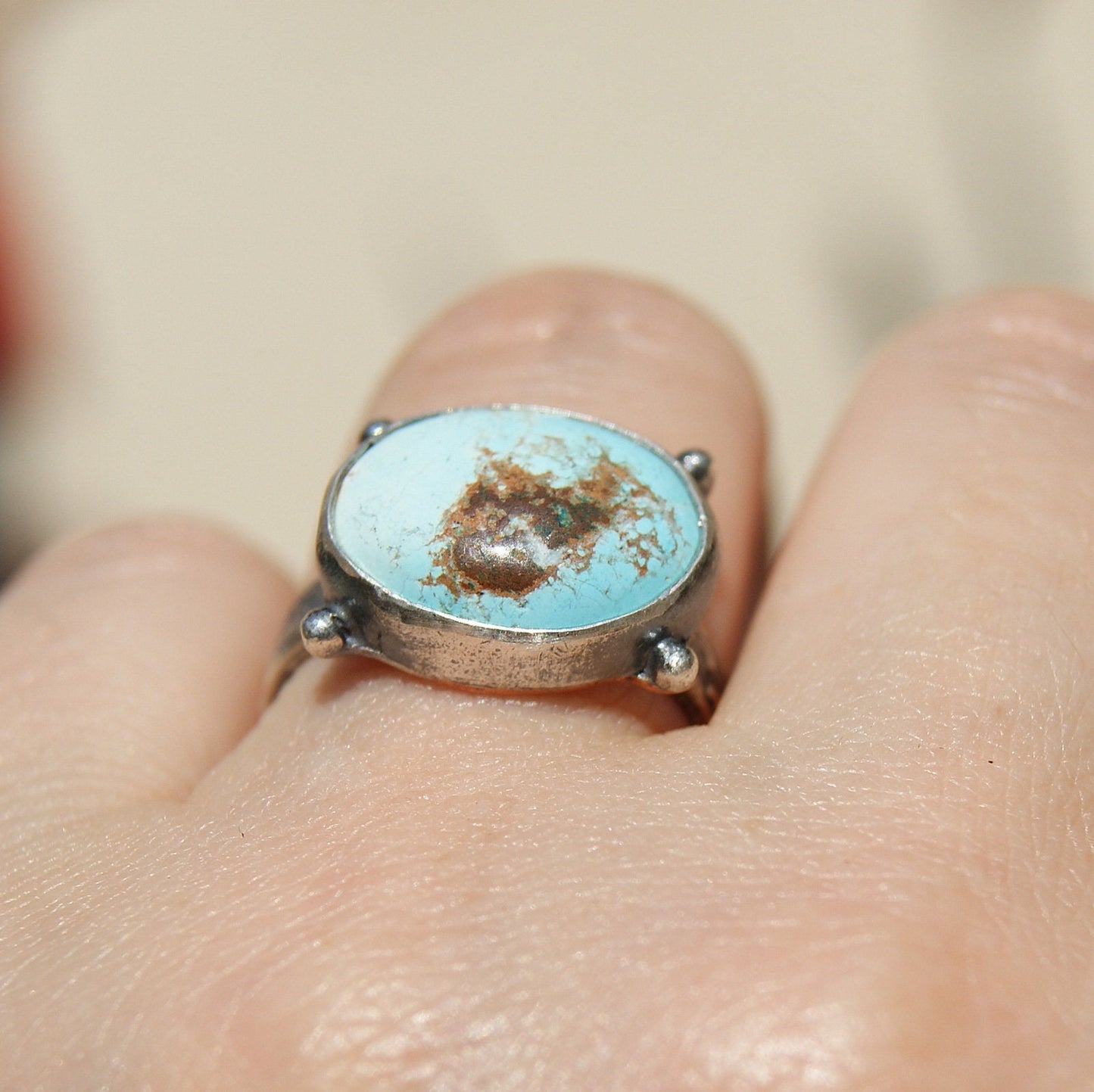 December Birthstone Ring, Turquoise Ring, Sterling Silver Ring