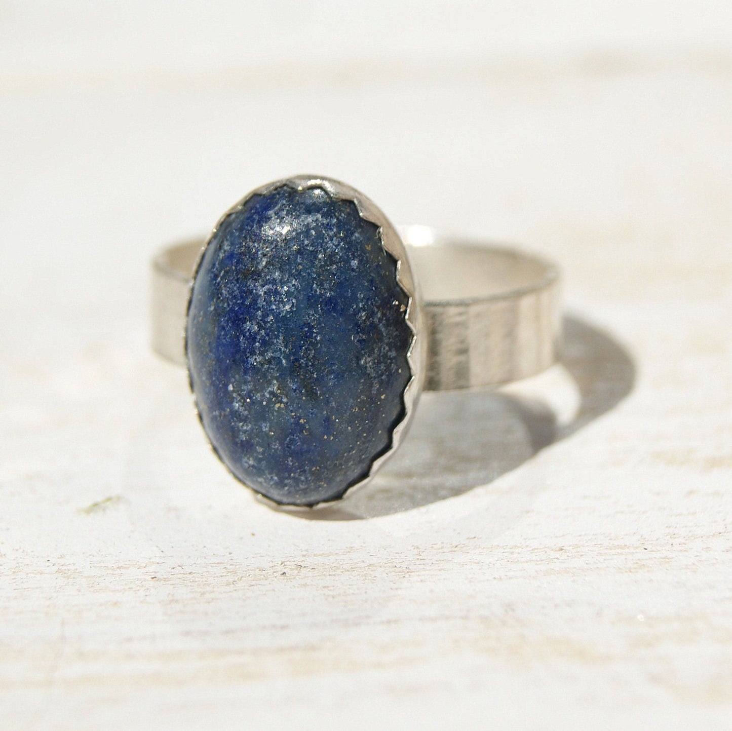 Blue Stone Lapis Lazuli Ring, Sterling Silver Jewellery