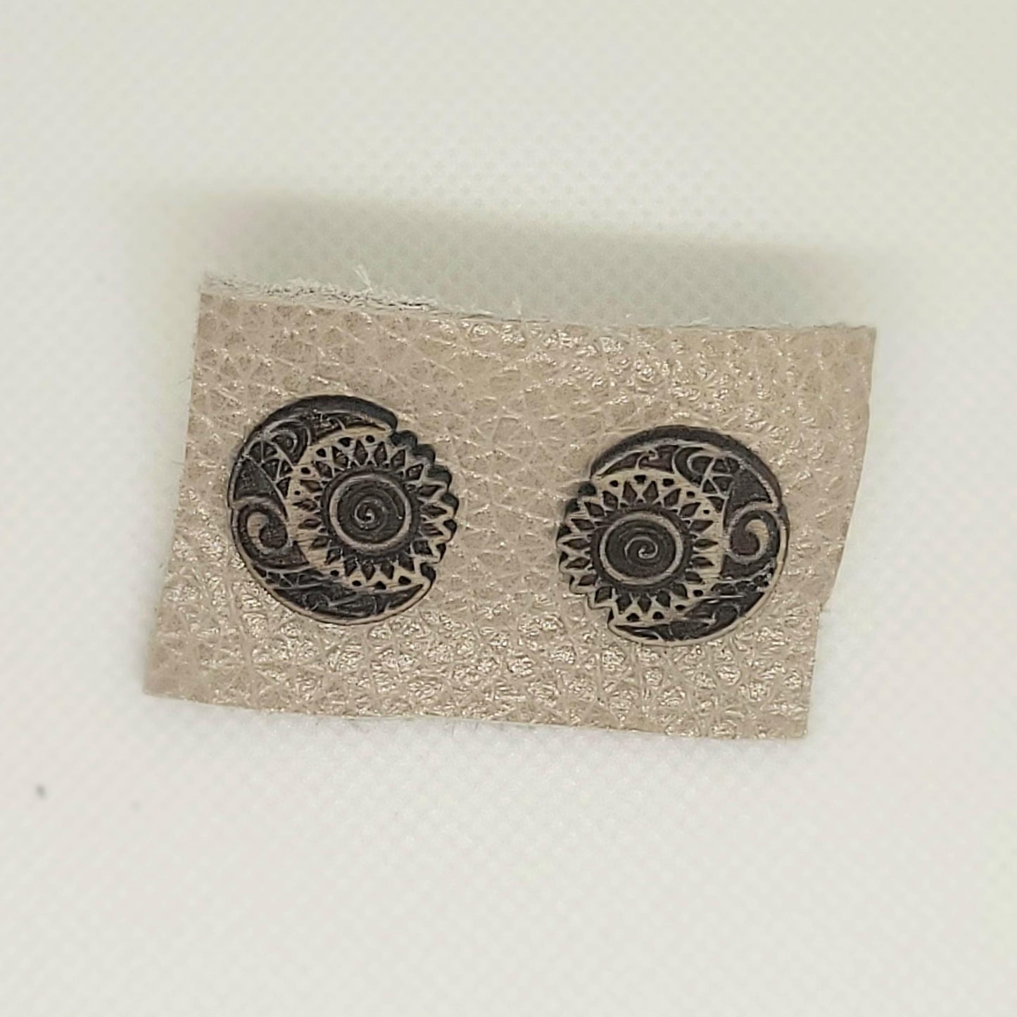 Celestial Jewellery, Moon Sun Boho Earrings, Mens Earrings, Wooden Stud Earrings, Laser Engraved Earrings