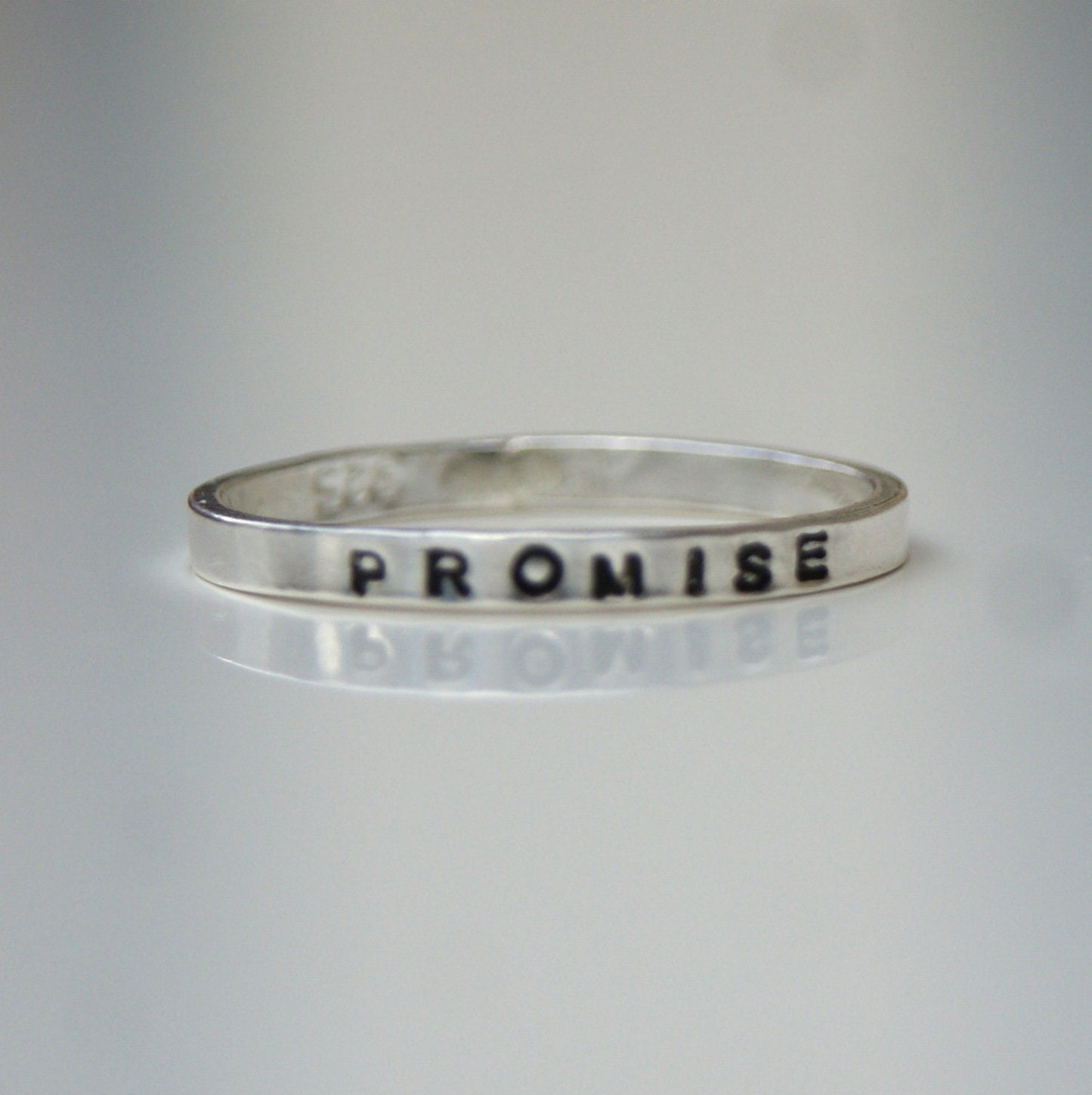 Personalised Silver Ring, Stacking Ring, Name Ring