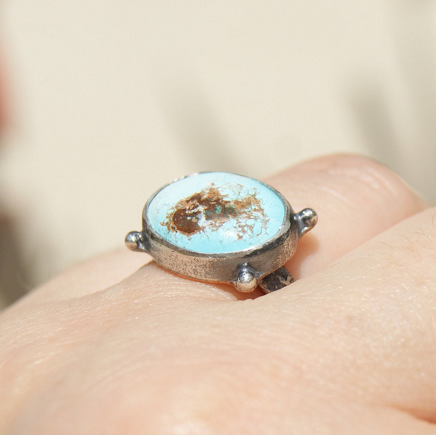 December Birthstone Ring, Turquoise Ring, Sterling Silver Ring