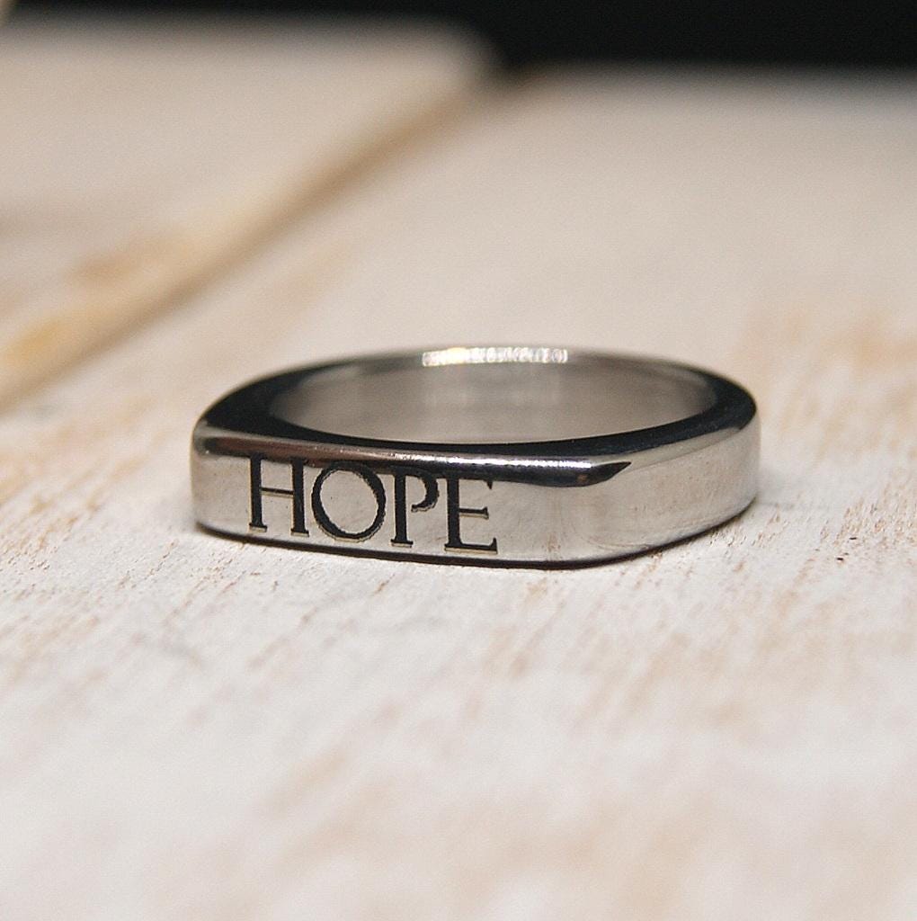 Personalised Ring, Stainless Steel Signet Ring, Engraved Pinky Ring