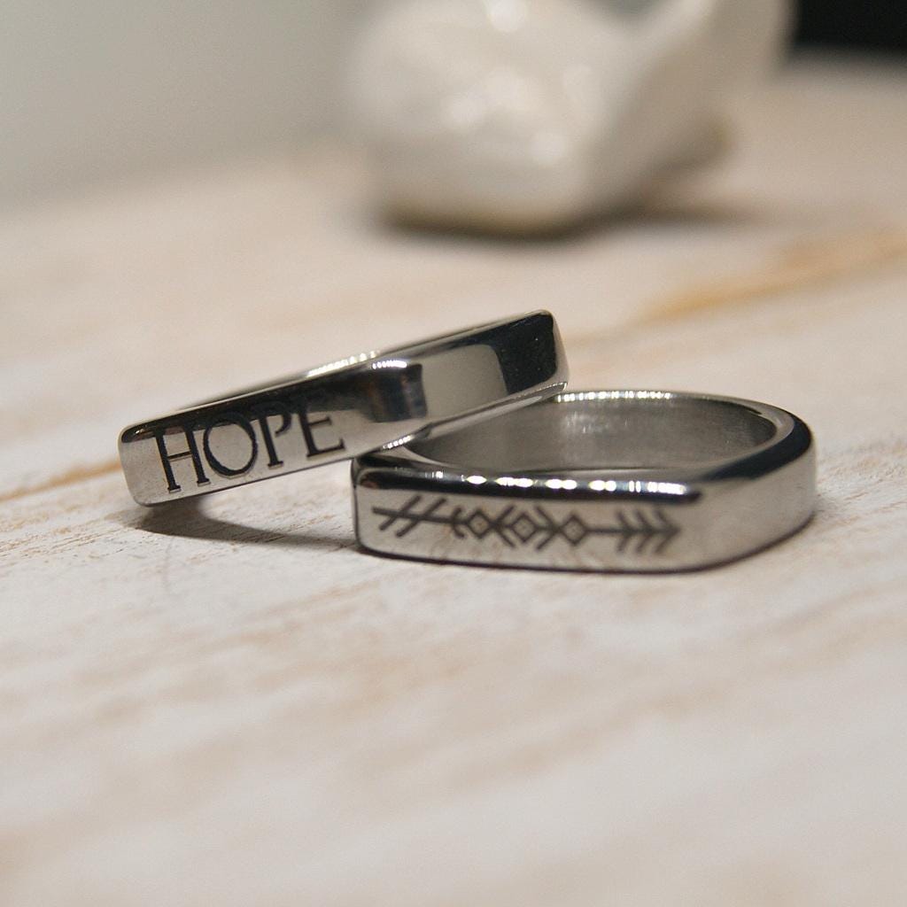 Personalised Ring, Stainless Steel Signet Ring, Engraved Pinky Ring