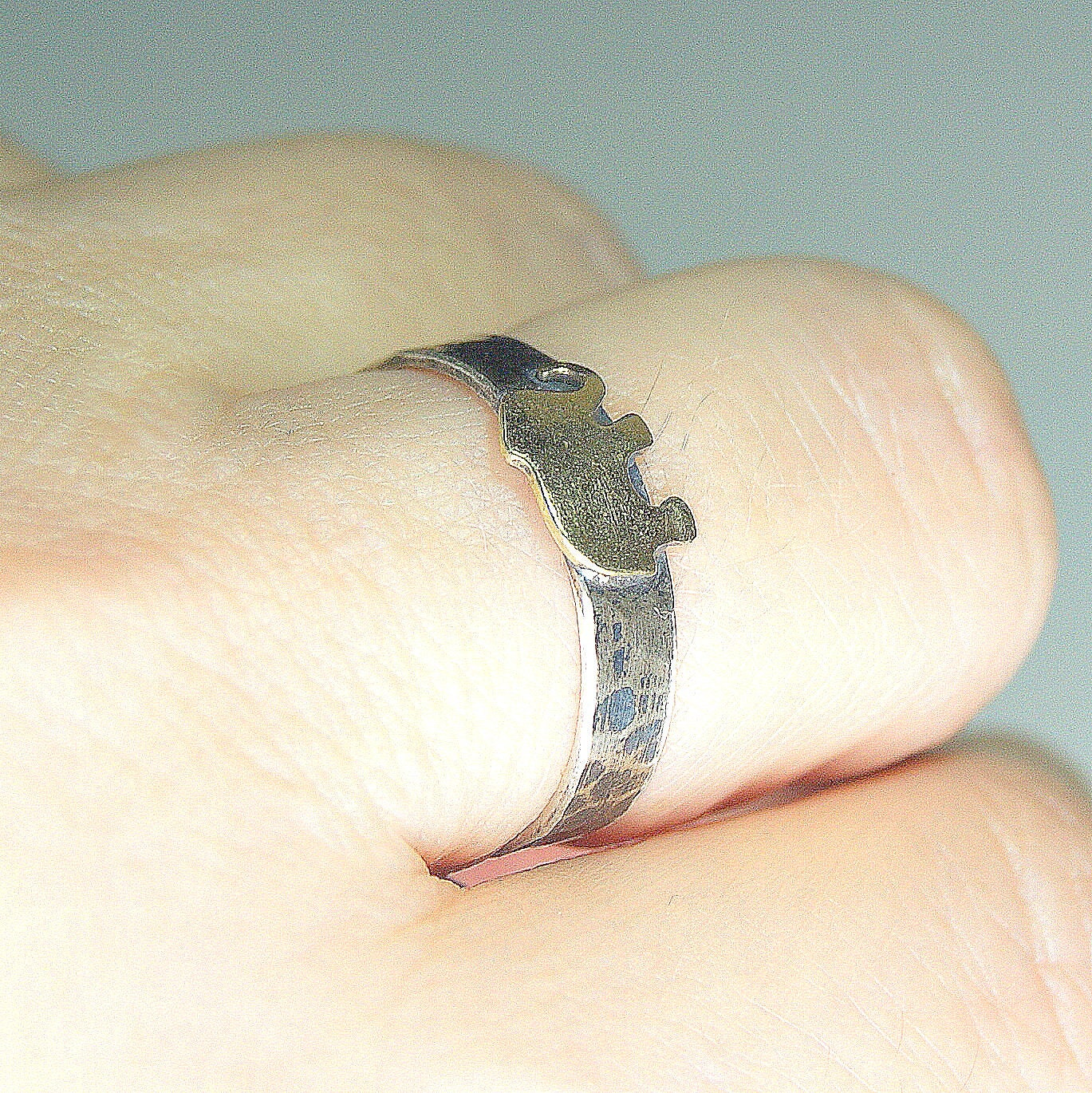 Sterling Silver Ring, Good Luck Jewellery, Brass Elephant Ring