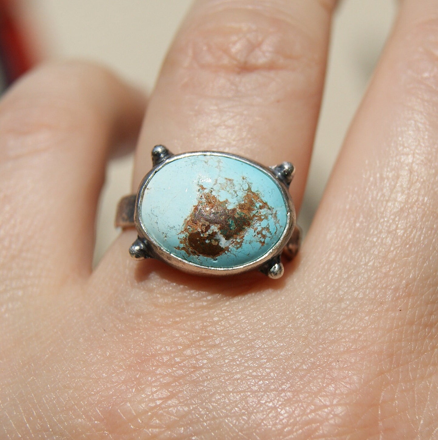 December Birthstone Ring, Turquoise Ring, Sterling Silver Ring