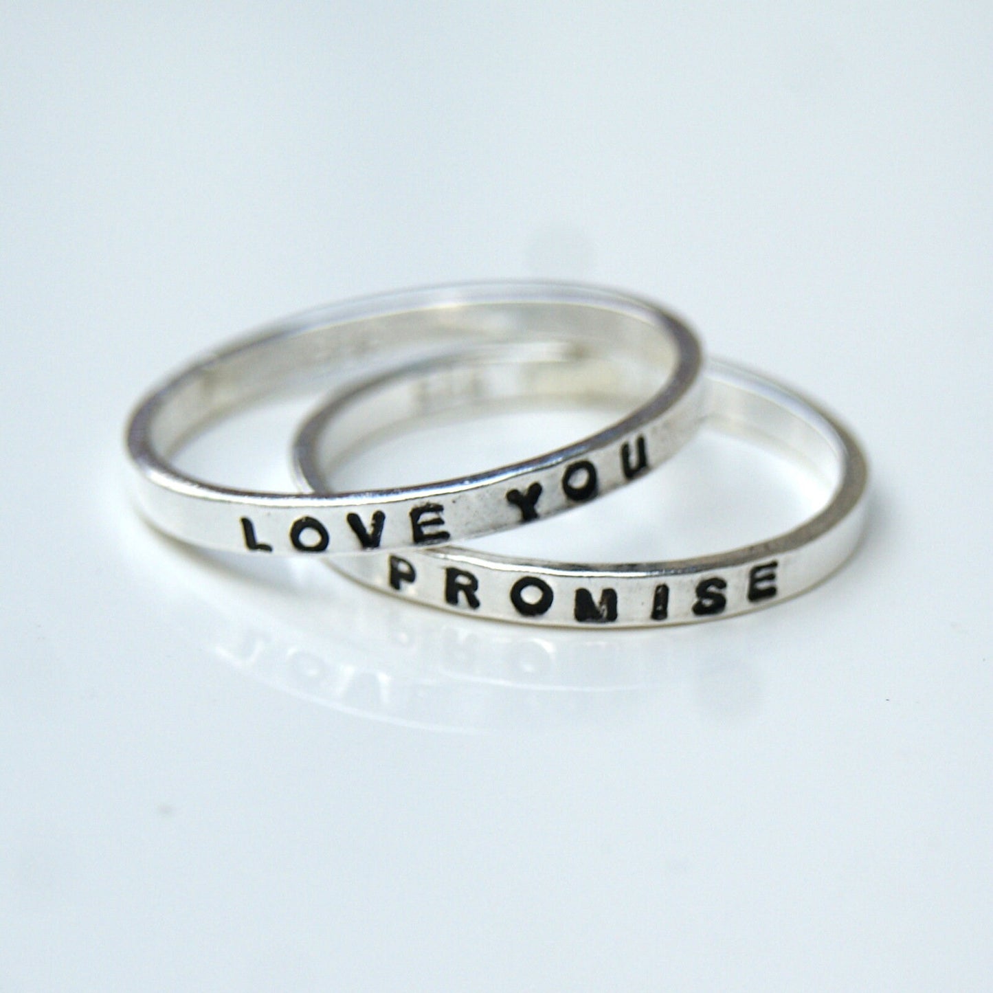 Personalised Silver Ring, Stacking Ring, Name Ring