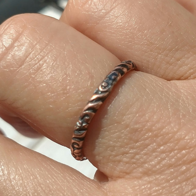 Copper Ring, Stacking Ring, Copper Jewellery