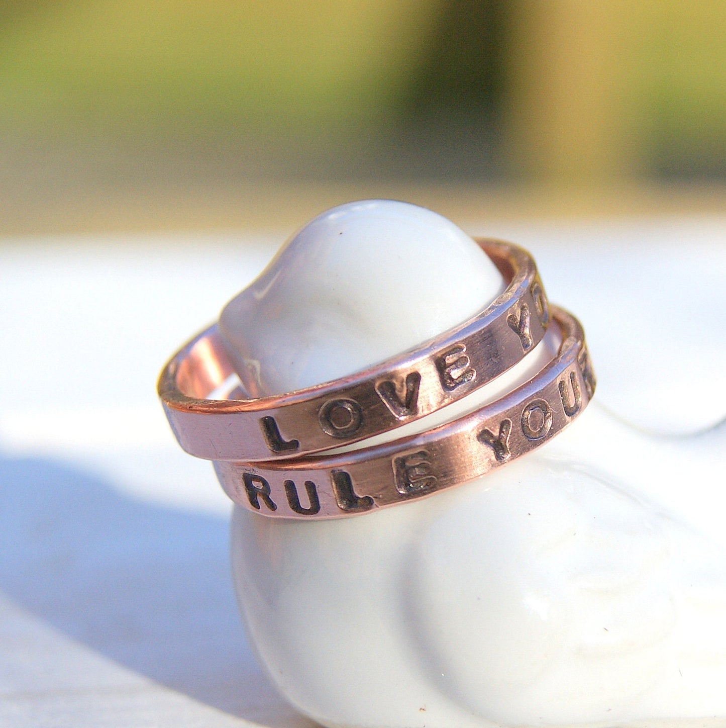 Personalised Ring, Pure Copper Ring, Hand Stamped Jewellery, Copper Jewellery