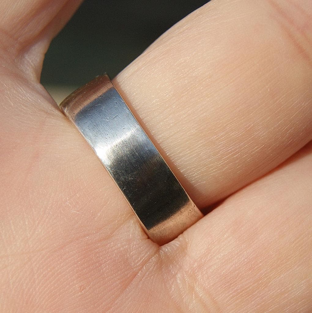 Heavy Silver Signet Ring, Hallmarked Signet with Sodalite Stone, Oxidised Jewellery, Blue Stone Ring