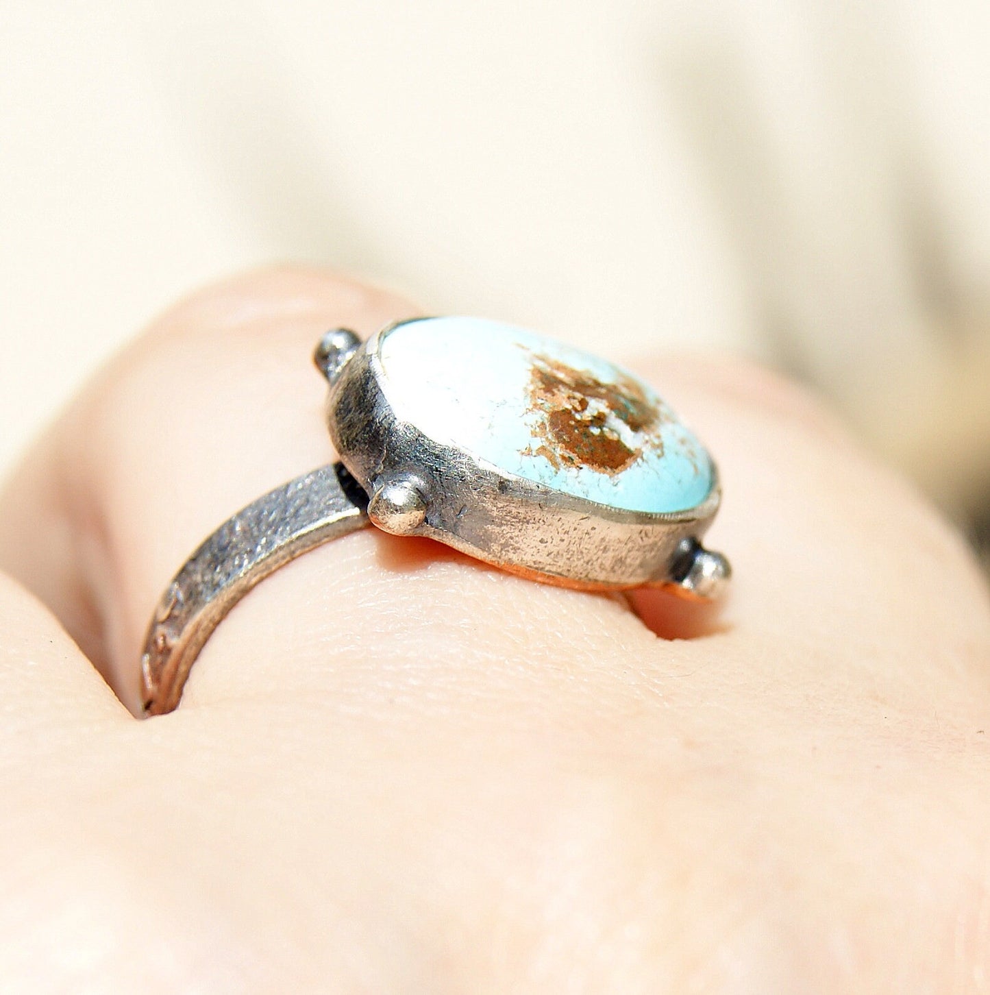 December Birthstone Ring, Turquoise Ring, Sterling Silver Ring